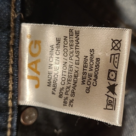 WAS  $89  JAG JEANS Sz 10 Low Rise Boot Leg  Dark wash zipp… - Picture 16 of 17